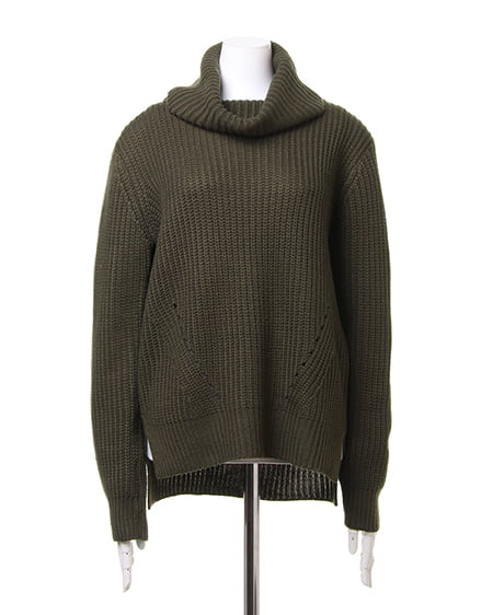 INGNI(イング) 畦オフタートル/ニット カーキ/A