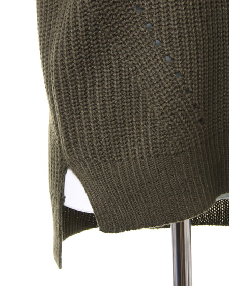 INGNI(イング) 畦オフタートル/ニット カーキ/A