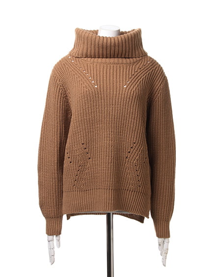 INGNI（イング） 畦オフタートル／ニット ｷｬﾒﾙ