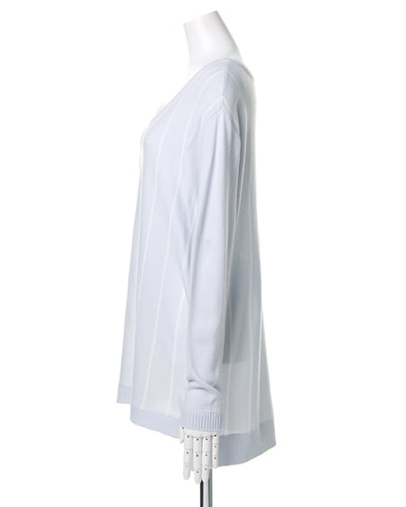 INGNI（イング） ストライプチュニック／ニット ｻｯｸｽ/ｵﾌﾎﾜｲﾄ