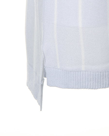 INGNI（イング） ストライプチュニック／ニット ｻｯｸｽ/ｵﾌﾎﾜｲﾄ