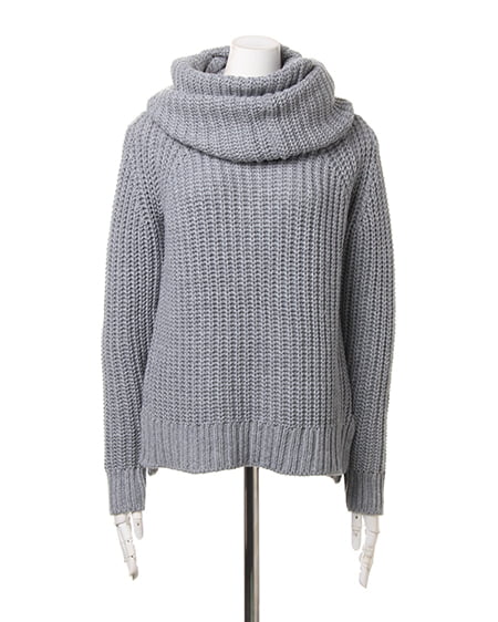 INGNI（イング） スヌード付ニット／TOPS ｸﾞﾚｰ