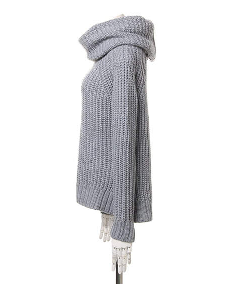 INGNI（イング） スヌード付ニット／TOPS ｸﾞﾚｰ