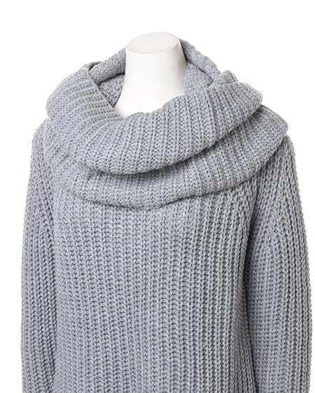 INGNI（イング） スヌード付ニット／TOPS ｸﾞﾚｰ