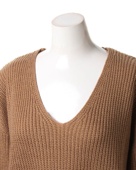 INGNI（イング） 裾ラインV／Nチュニック ｷｬﾒﾙ/ｸﾛ