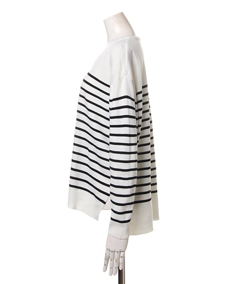 INGNI（イング） ボーダーイレヘム／ニット ｵﾌﾎﾜｲﾄ/ｸﾛ