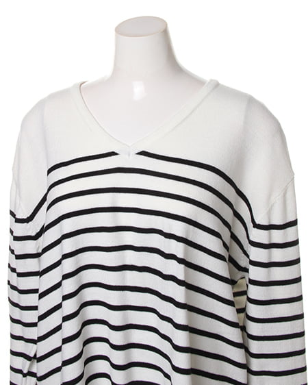 INGNI（イング） ボーダーイレヘム／ニット ｵﾌﾎﾜｲﾄ/ｸﾛ