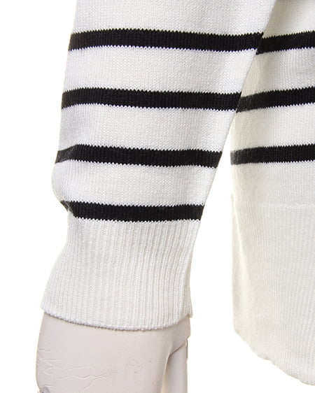 INGNI（イング） ボーダーイレヘム／ニット ｵﾌﾎﾜｲﾄ/ｸﾛ