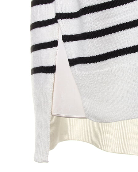 INGNI（イング） ボーダーイレヘム／ニット ｵﾌﾎﾜｲﾄ/ｸﾛ