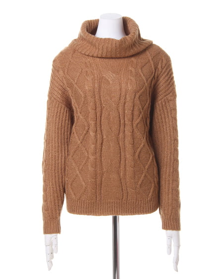 INGNI（イング） NEWケーブルオフタートル／ニット ｷｬﾒﾙ