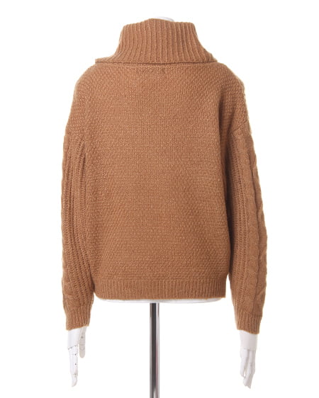 INGNI（イング） NEWケーブルオフタートル／ニット ｷｬﾒﾙ