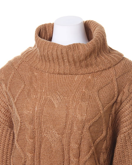 INGNI（イング） NEWケーブルオフタートル／ニット ｷｬﾒﾙ