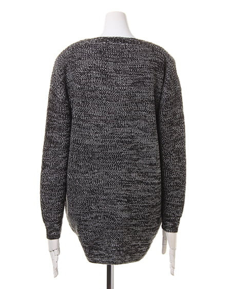 INGNI（イング） 裾ZIP付畦／チュニックB ｸﾛ/ﾓｸ