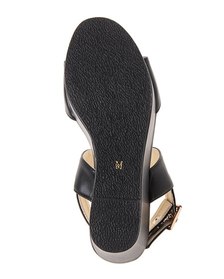 INGNI（イング） Wベルトウェッジ／サンダル ｸﾛ