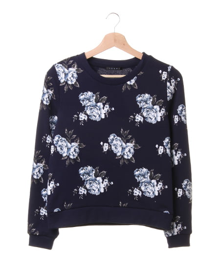 花柄裏毛／TOPS