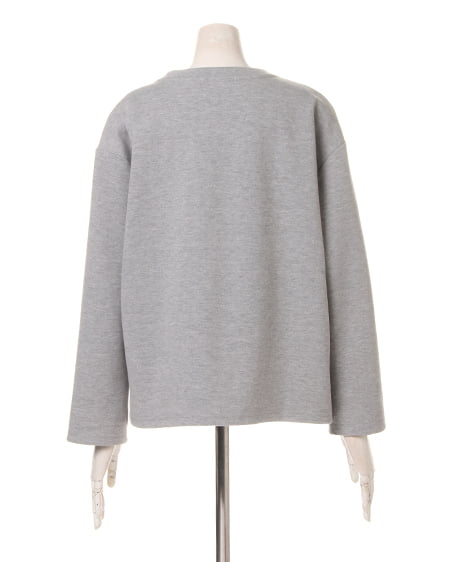 INGNI（イング） Wフェイス袖広／トップス ｸﾞﾚｰ/ﾁｬｺｰﾙｸﾞﾚｰ