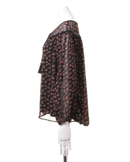 INGNI（イング） 小花柄シフォン楊柳／TOPS ｸﾛ