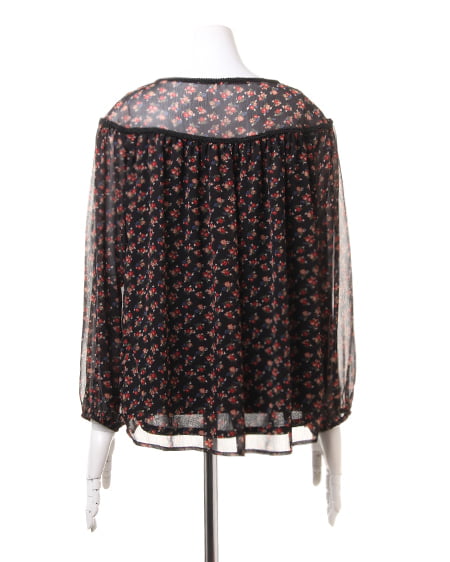 INGNI（イング） 小花柄シフォン楊柳／TOPS ｸﾛ