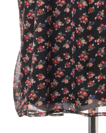 INGNI（イング） 小花柄シフォン楊柳／TOPS ｸﾛ