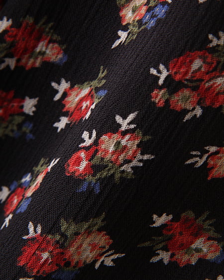 INGNI（イング） 小花柄シフォン楊柳／TOPS ｸﾛ