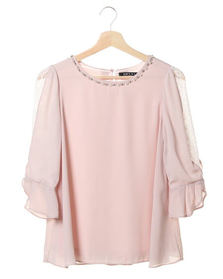 INGNI(イング) 装飾付ベルスリーブ／TOPS ﾋﾟﾝｸ