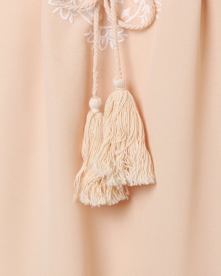 INGNI（イング） 刺繍ジョゼット／ポンチョ ﾍﾞｰｼﾞｭ