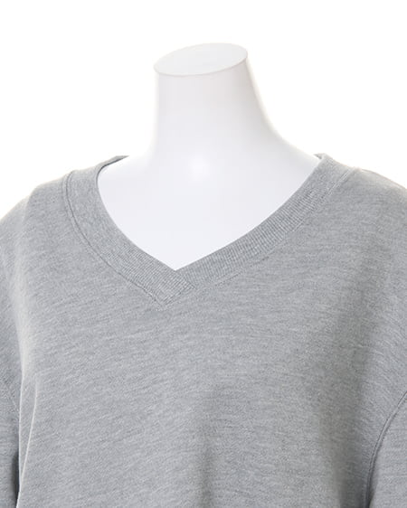 INGNI（イング） 裏毛イレヘムVネック ｸﾞﾚｰ/ﾓｸ
