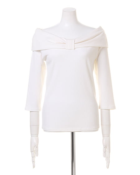 INGNI（イング） オフショルリボン／TOPS7分 ｵﾌﾎﾜｲﾄ