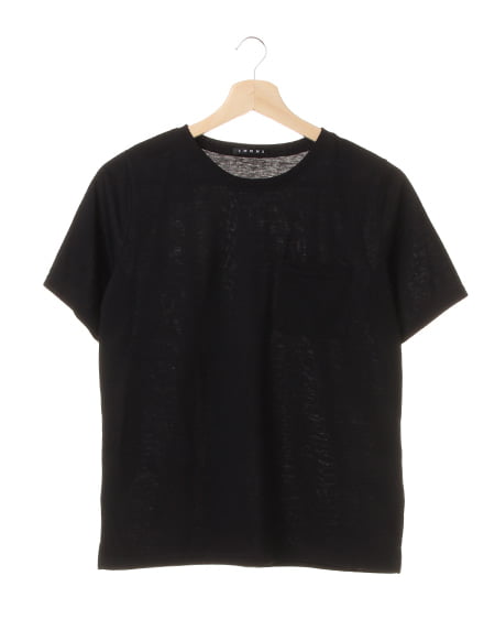 天竺クルーネックポケ付／Tシャツ
