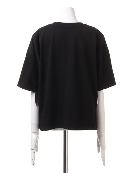 INGNI（イング） 肉厚天竺ワイド／ロゴTシャツ ｸﾛ