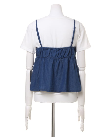 INGNI（イング） 花柄キャミ＋Tシャツ／SET ﾃﾞﾆﾑ