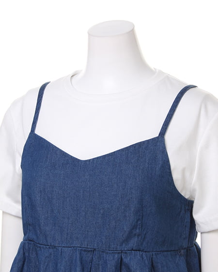 INGNI（イング） 花柄キャミ＋Tシャツ／SET ﾃﾞﾆﾑ