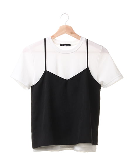 ピーチキャミ＋Tシャツ／アンサンブル