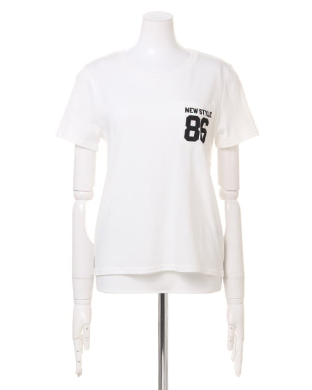 INGNI（イング） BACKナンバリング／Tシャツ ｵﾌﾎﾜｲﾄ