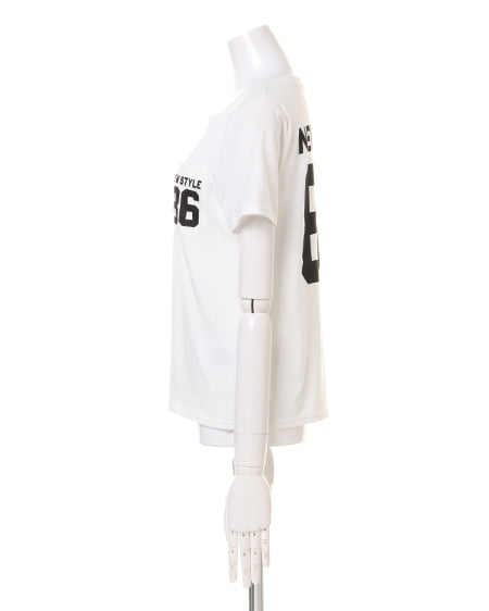 INGNI（イング） BACKナンバリング／Tシャツ ｵﾌﾎﾜｲﾄ