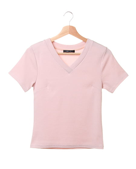 Vネックテレコ／Tシャツ