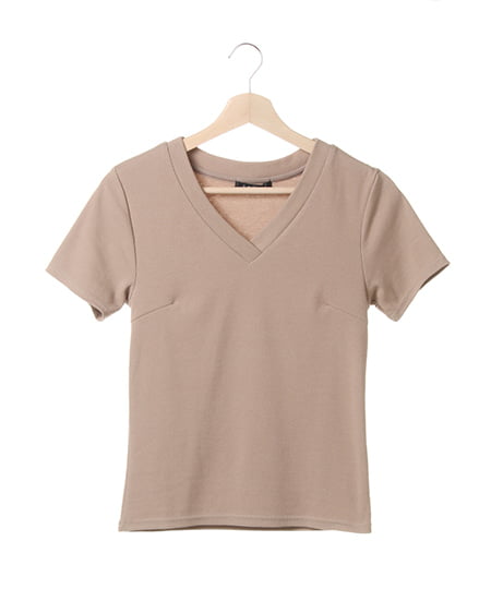 Vネックテレコ／Tシャツ