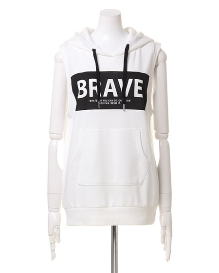 INGNI(イング) BRAVEノースリ/パーカー オフホワイト