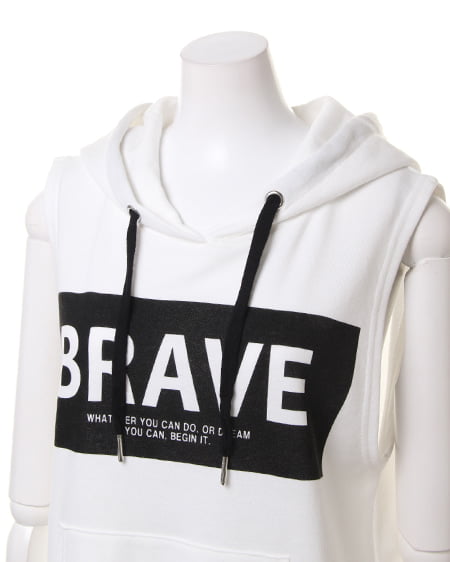 INGNI(イング) BRAVEノースリ/パーカー オフホワイト