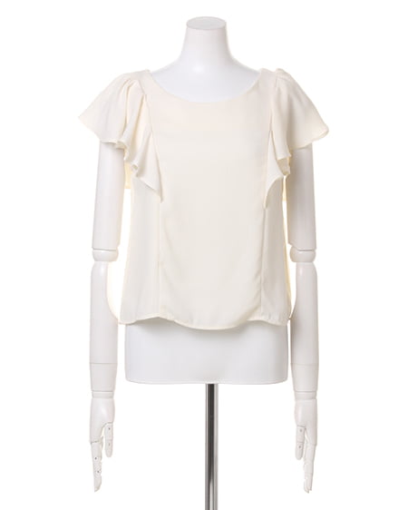 INGNI(イング) 袖フリル/TOPS オフホワイト