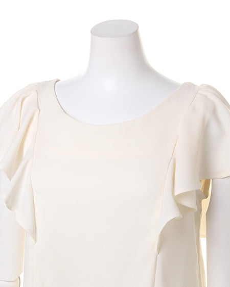 INGNI(イング) 袖フリル/TOPS オフホワイト