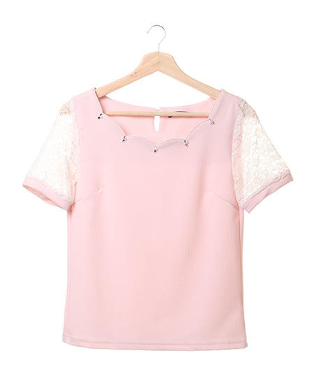 袖レーススカラップ半袖／TOPS｜INGNI(イング) 公式通販｜INGNI STORE