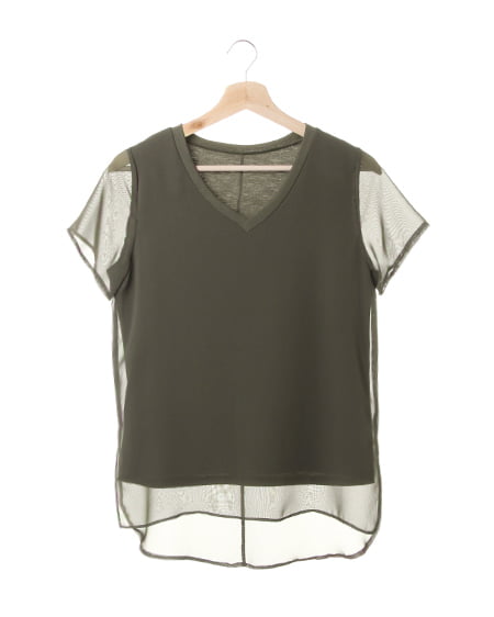 シフォンVネック／TOPS