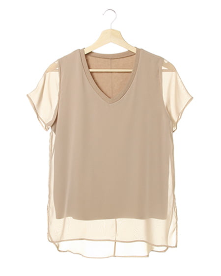 シフォンVネック／TOPS