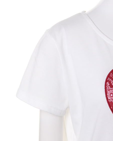 INGNI（イング） ハートバンダナ／Tシャツ ｵﾌﾎﾜｲﾄ/ｱｶ