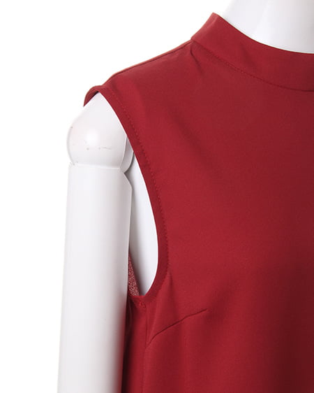 INGNI(イング) ハイネックノースリJZ/TOPS ボルドー