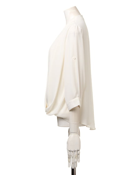 INGNI（イング） JZカシュクール／7分袖シャツ ｵﾌﾎﾜｲﾄ