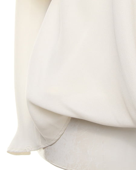 INGNI（イング） JZカシュクール／7分袖シャツ ｵﾌﾎﾜｲﾄ