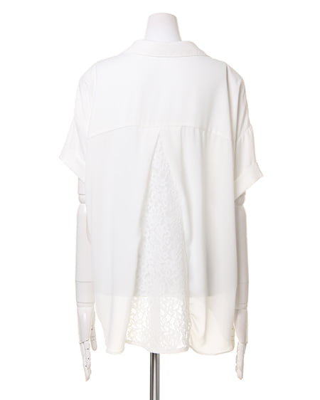 INGNI（イング） BACKレースJZ半袖／シャツ ｵﾌﾎﾜｲﾄ