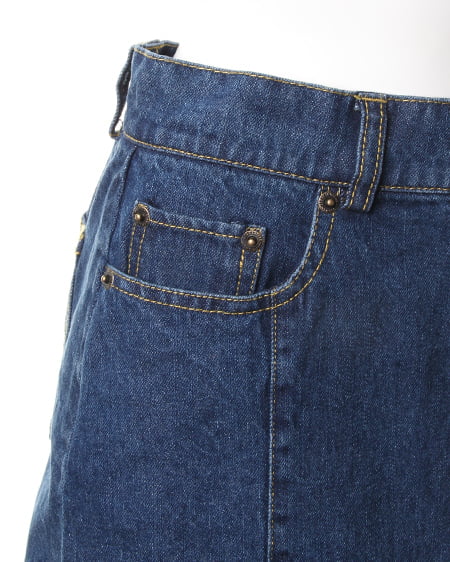 INGNI（イング） 前ボタン台形スカートD ﾃﾞﾆﾑ/ﾌﾞﾙｰ